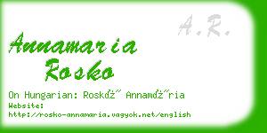 annamaria rosko business card